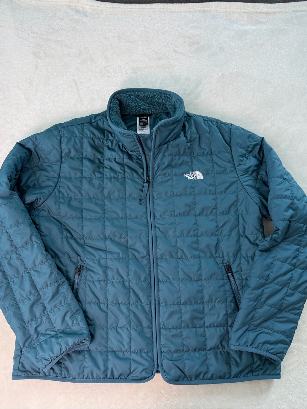 The North Face Circaloft Teal Quilted Sherpa Lined Jacket Womens XL